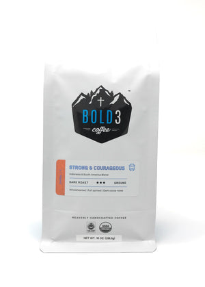 Strong & Courageous, Dark Roast, 10 oz